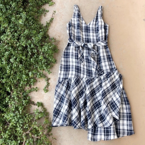 Nordstrom Dresses & Skirts - Nordstrom Signature Plaid Asymmetrical Midi Dress